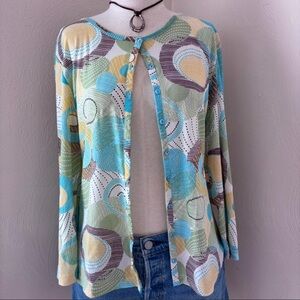 RAFAEL 70s Groovy Funky Printed Women's Cardigan